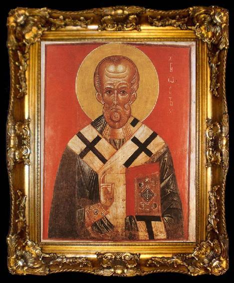 framed  unknow artist Icon of St Nicholas, ta009-2